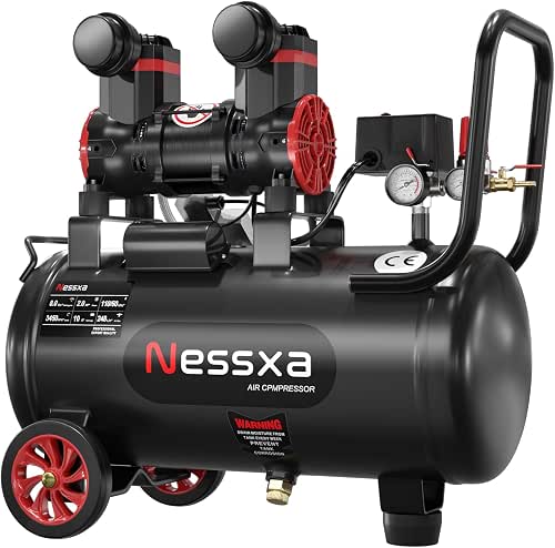 10 Gallon Portable Air Compressor, 2HP 8.76 CFM@115PSI 70dB Oil-Free