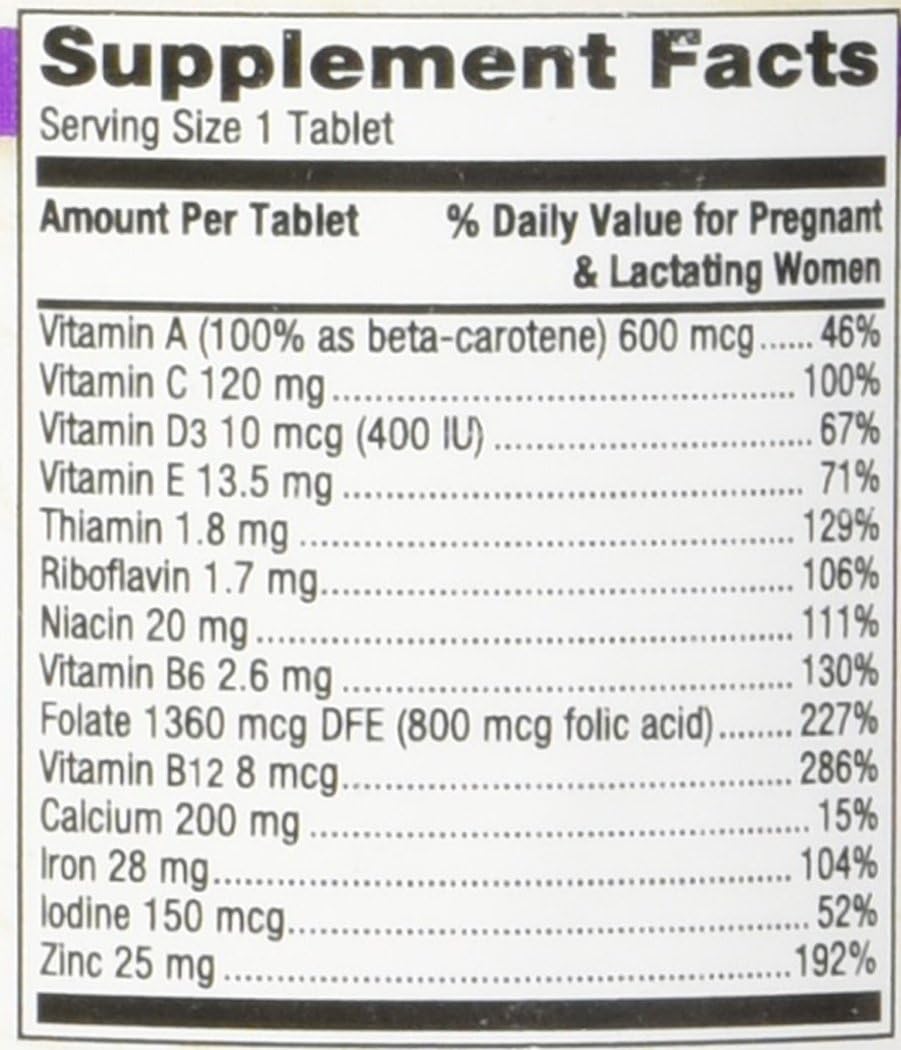 Nature's Wonder Prenatal Tablet, 120 Count