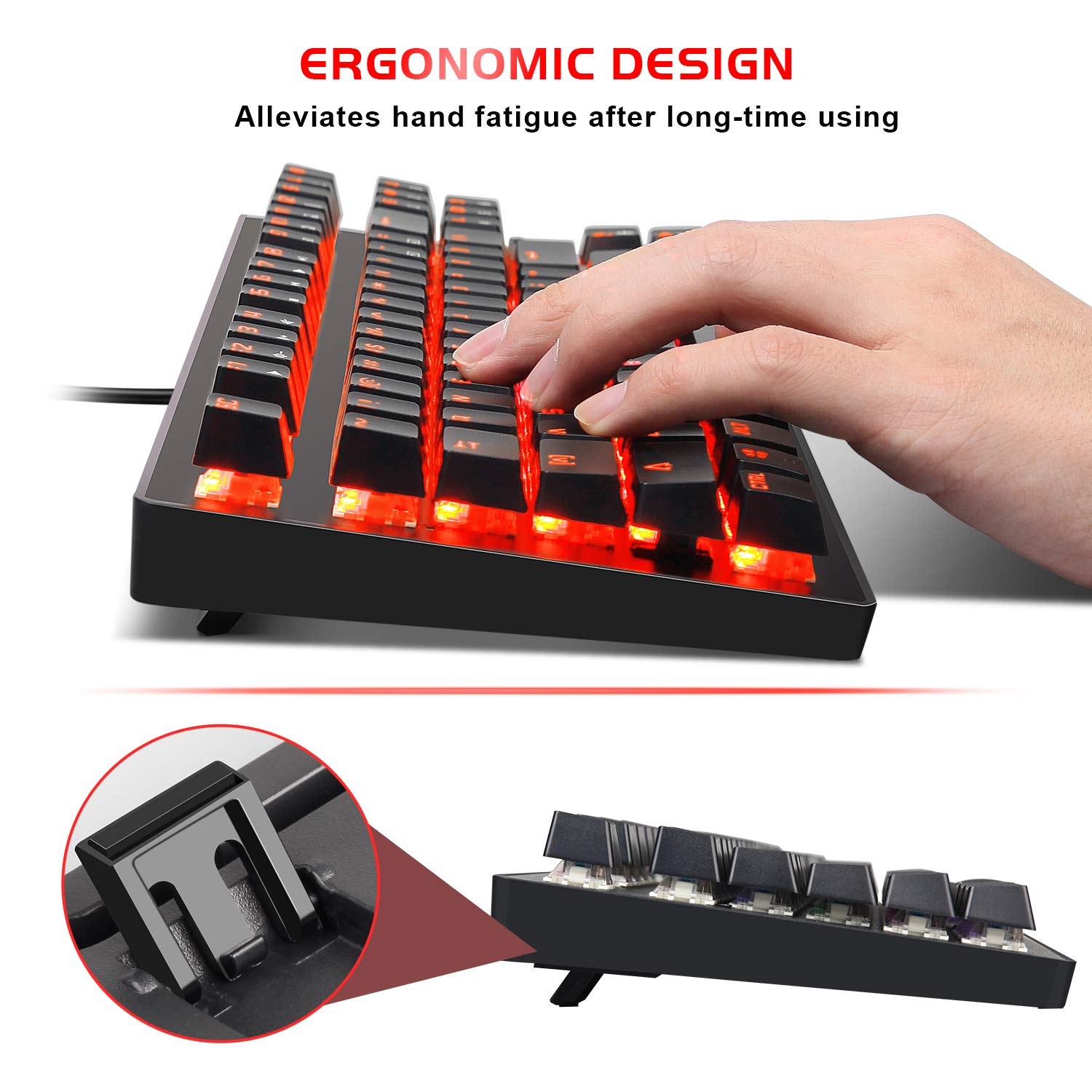 Mechanical Gaming Keyboard and Mouse Combo & Large Mouse Pad,Mechanical