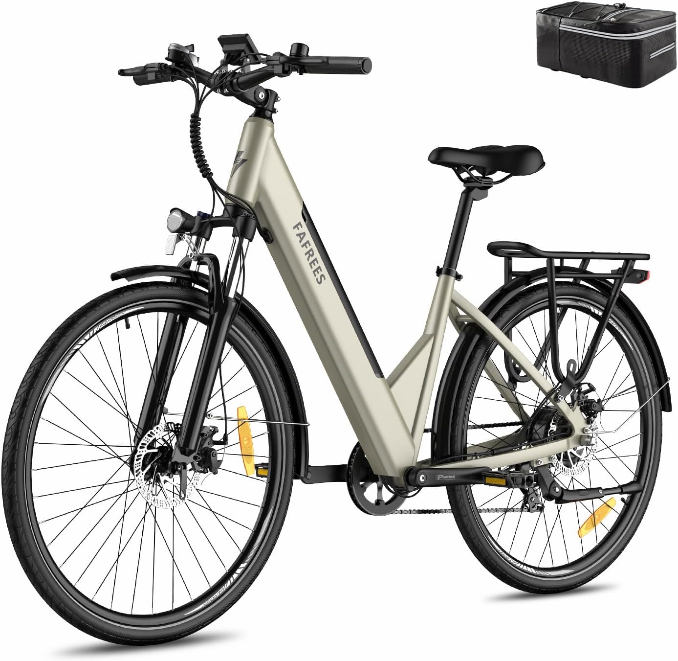 Fafrees F28 PRO Electric Bike, 27.5" Step-Through City E-Bike with Removable Battery