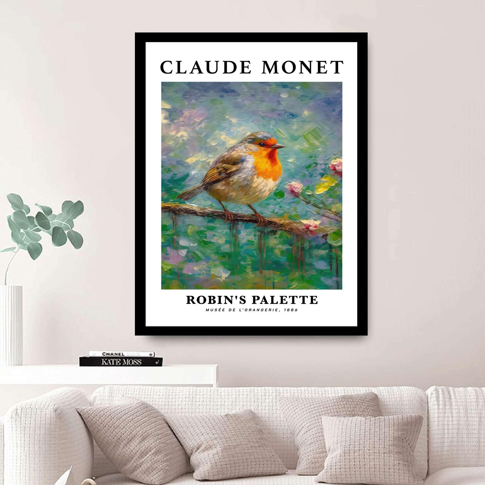 Amazon.com: NINGJINJU Poster Wall Art Print Monet Robin Print