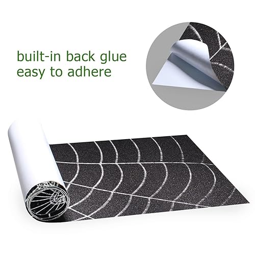 Miniatura 8 de YETTASBIN Cinta adhesiva de agarre para patineta, sin burbujas, antideslizante, papel de lija para patineta, 33 x 9 pulgadas