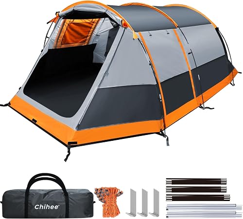 Tente de camping tunnel 4 personnes tente familiale avec Chihee