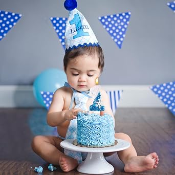 Blue Snowflake Number 1 Birthday Candle Frozen Themed Birthday Cake Candles Glitter Number 1 Candle Cake Topper Blue Snow Winter Holiday Candles for Kids Adults Birthday Wedding Party Supply