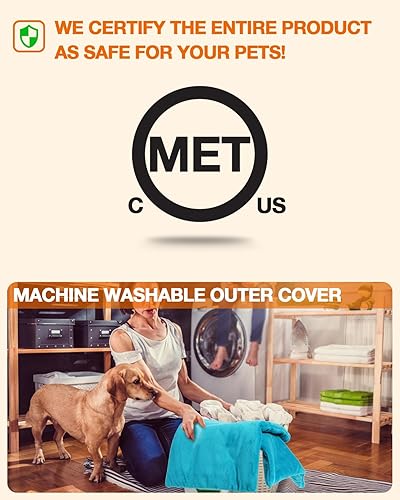 Miniatura 5 de Almohadilla térmica eléctrica para mascotas, manta térmica eléctrica para perros y gatos, manta cálida impermeable con cable resistente a las