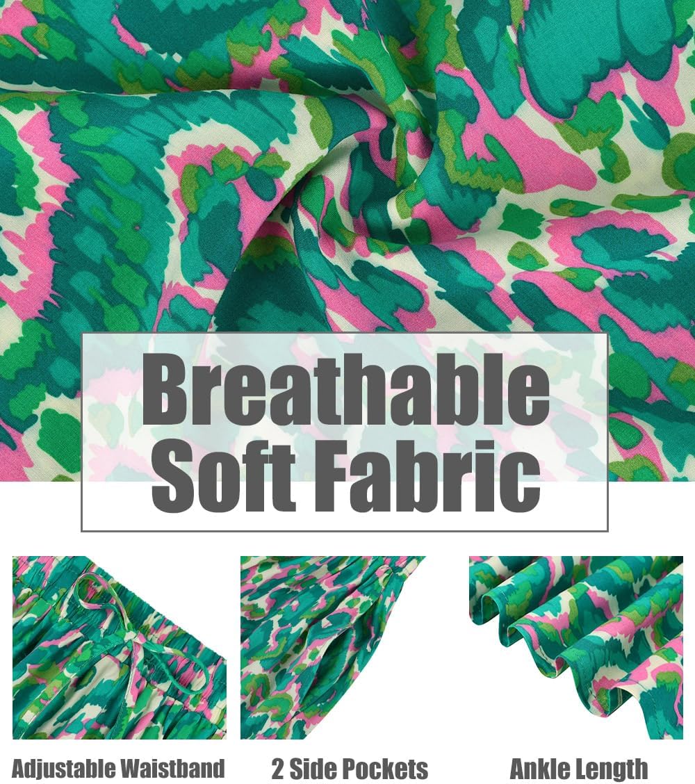 CARCOS Plus Size Skirts for Curvy Women Elastic High Waist Boho Maxi Skirt Pleated A-Line Tiered Long Skirts with Pockets - Image 6