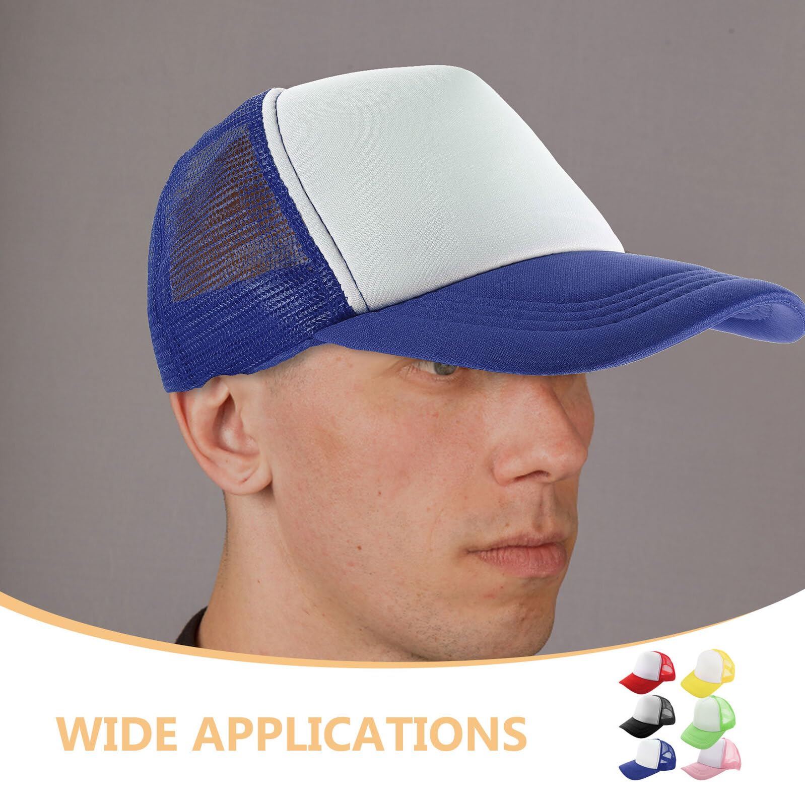 IMIKEYA 6 Pezzi Cappellino In Maglia Traspirante per Sublimazione Cappello Camioner In Poliestere Regolabile per Estate Berretto Da Baseball Vuoto per DIY Viaggi E Uso Casual