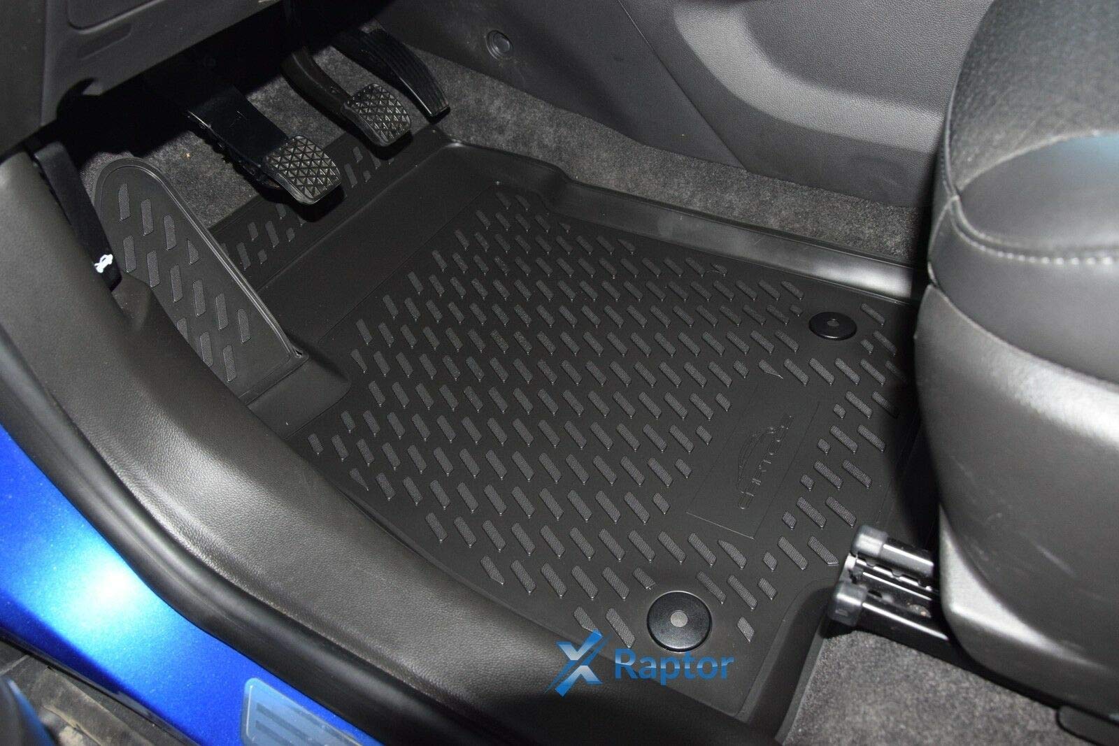 J&J AUTOMOTIVE 3D Gummimatten und Kofferraumwanne Set passend für Opel Mokka/Mokka X/Trax 2012-2020, TPE Fußmatten Allwetter Passform rutschfest Geruchsneutral Schwarz