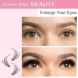 280 Pcs Individual Lashes 20D-C-0.07-9-16mix Cluster Lashes 10D 20D C D Curl Wispy Lashes Bottom Lashes DIY Lashes At Home20D-C-0.07-9-16mix