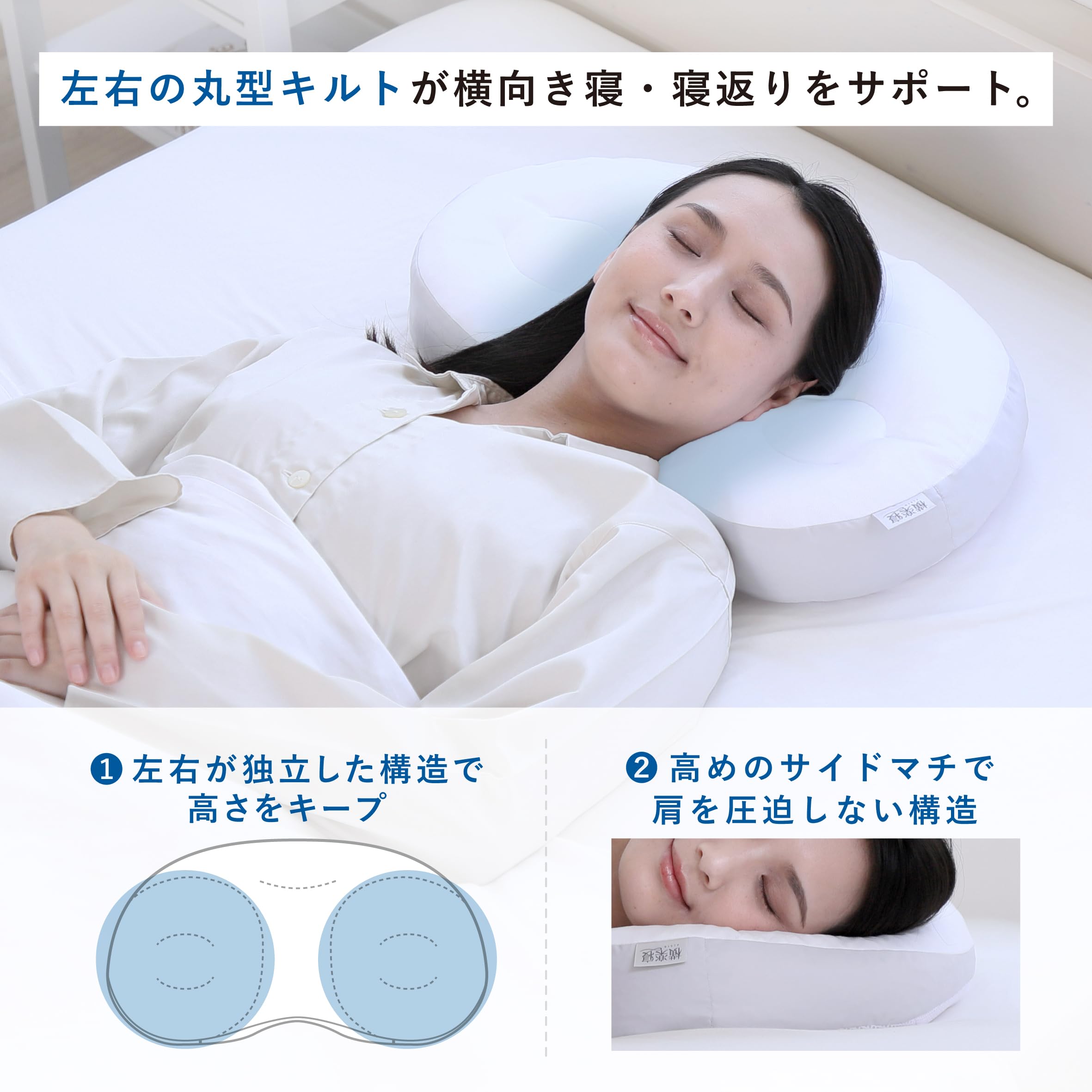 枕  健康で通気性のある枕 nishikawa 西川 医師がすすめる健康枕 横楽寝 低め パイプ
