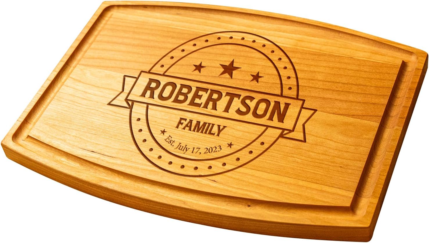 Crafted Treasures Personalized Cutting Boards - Customized Wedding, Bridal Shower, Engagement, Anniversary, Christmas Gift Ideas For Couples, Friends, Parents - Good For Real Estate Closing