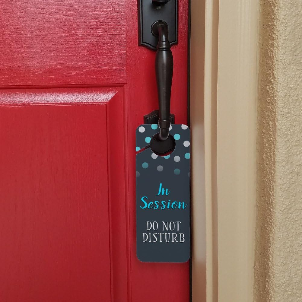 GRAPHICS & MORE in Session Do Not Disturb Polka Dots Plastic Door Knob Hanger Sign