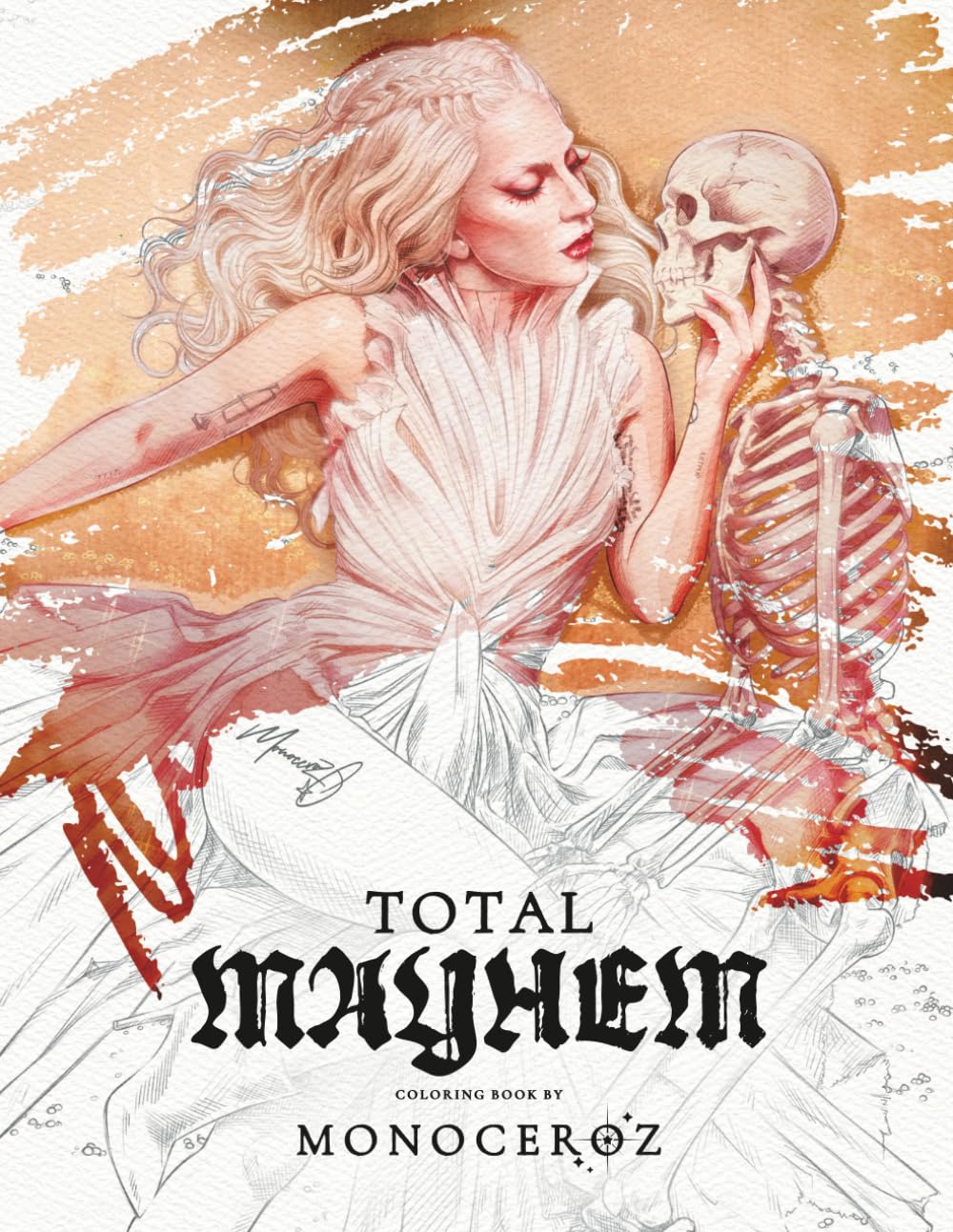 Total Mayhem Coloring Book Monoceroz grand cahier dessin feutre adulte