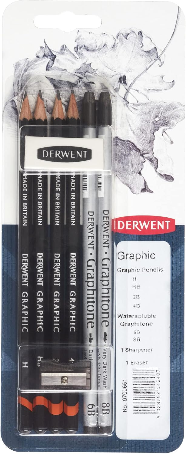 Derwent Graphic Pencil Mixed Media, Pack, 8 Count (0700661)