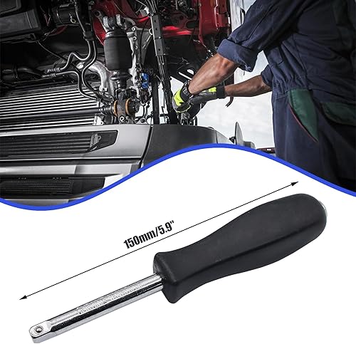 Miniatura 3 de Uenhoy 2 piezas de 1/4 pulgadas de mango giratorio estándar para reparación de automóviles, 5.9 pulgadas de longitud
