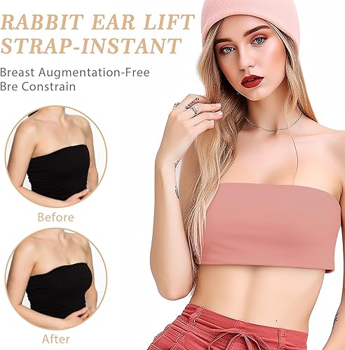Miniatura 5 de COMNICO 2 pares de sujetadores adhesivos de silicona invisibles con cinta adhesiva para levantamiento de senos, pechos adhesivos extraíbles para
