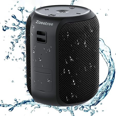 Amazon Co Jp Bluetooth スピーカー ワイヤレススピーカー Ipx7防水 高音質 重低音 大音量 ブルートゥーススピーカー 28時間連続再生 Type C充電 16w高出力 スマホスピーカー Tws対応 内蔵マイク ポータブル アウトドア お風呂 ステレオ ブラック Zoeetree Black