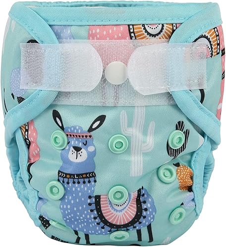 Pañal para recién nacido con broche y bucle, alpaca azul, talla 1
