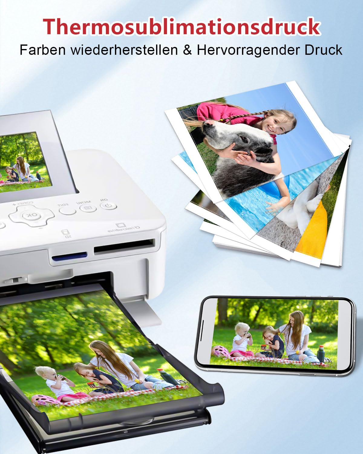 Cruxer Kompatibel für Canon Selphy CP1500 CP1300 Fotopapier und Patrone 10x15  cm KP-108in KP-108 für Selphy-Drucker CP1200 CP1000 CP910 CP910 CP810 CP760 CP740, 108 Papier + 3 Patronen Set