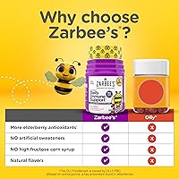 Vista 8 de Gomitas de saúco sin recubrimiento de azúcar de Zarbee's para niños, apoyo inmunológico diario* con vitaminas C, D3 y zinc para apoyar un sistema