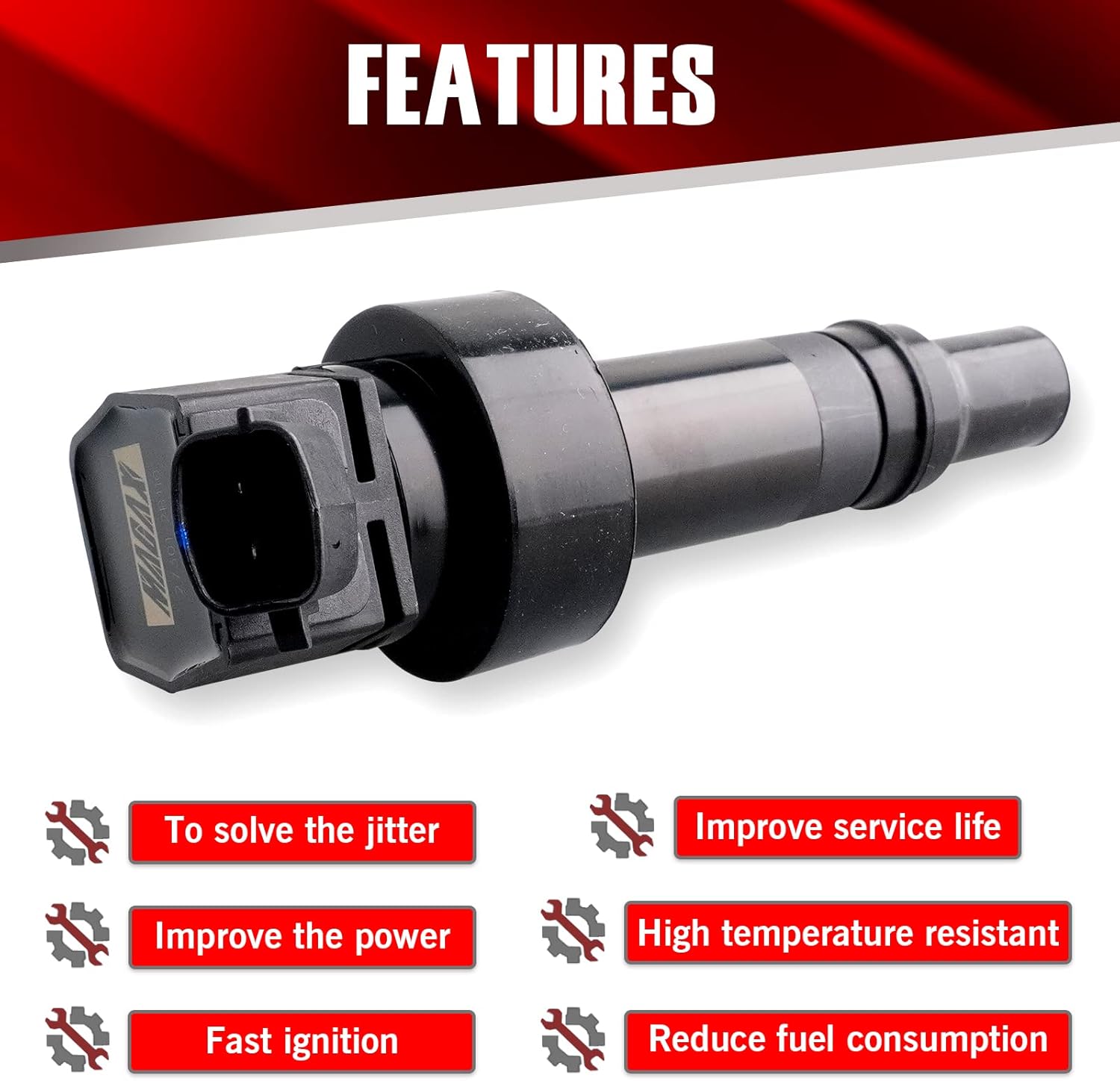 Set of 4 Ignition Coils Turbocharged UF707 27301-2B110 Compatible with Hyundai Kia Forte Veloster Koup 1.6L L4 - Replaces B284 C936 GN10683 178-8544 E1207