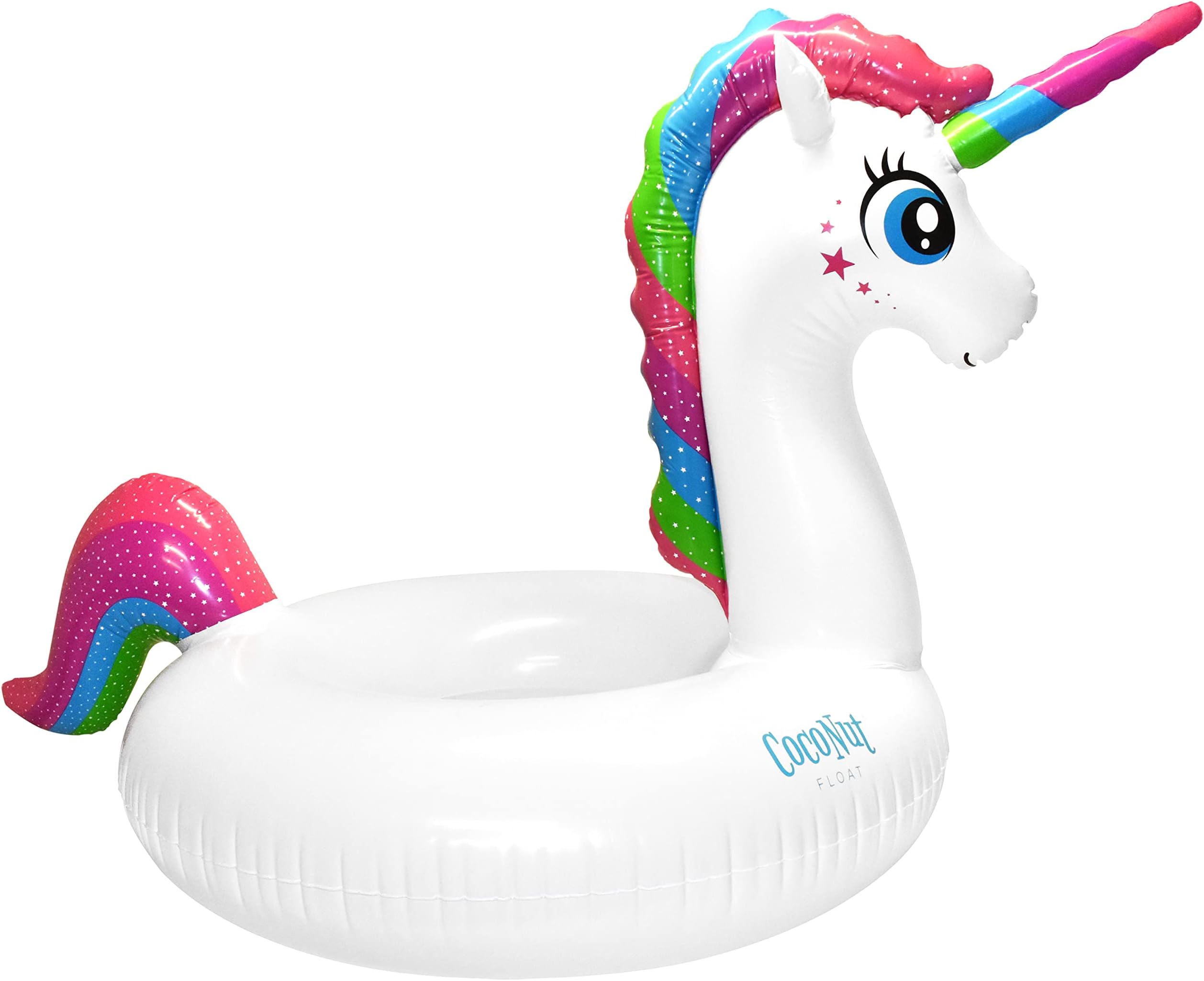 Coconut Outdoor Magical Unicorn Pool Float – Jumbo Inflatable Pool Ring – Durable Long Lasting Lounge Tube and Water Toy – Fun Decoration for Parties, Events – Ages 8+ Years