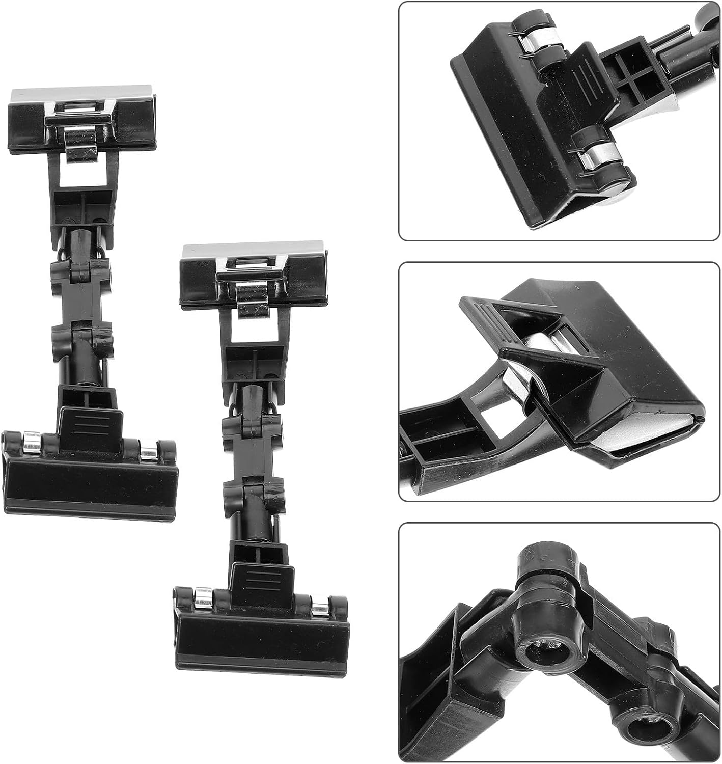 Price Tag Clips Lightweight Plastic and Stainless Steel 2 Pcs Rotatable Double-Sided Design Price Label Holders for Supermarkets and Clothes Shops