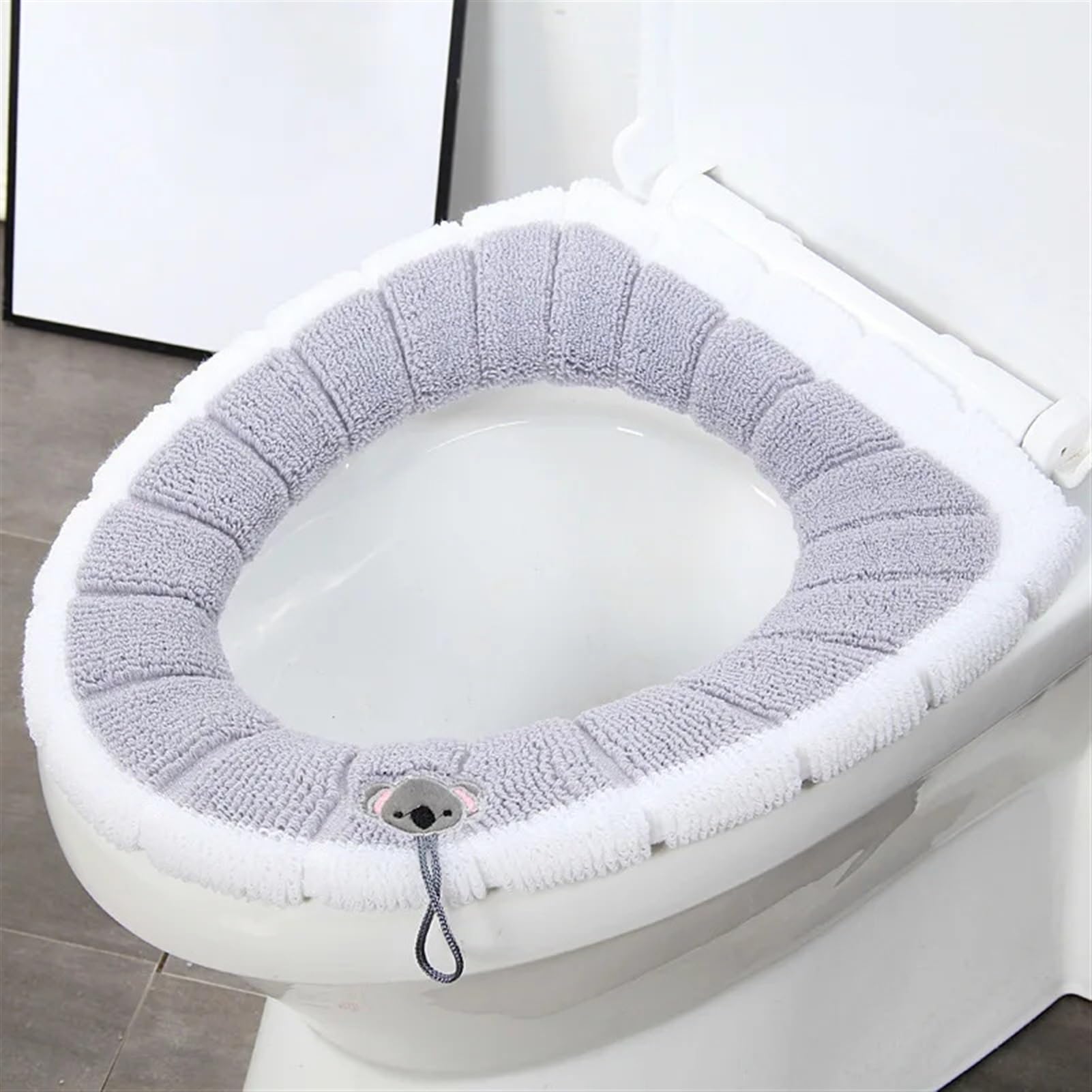 Funda de cojín para baño mullida ideal para mañanas frías