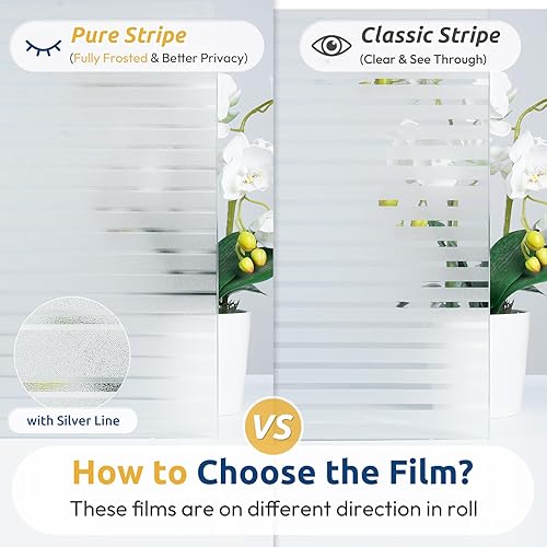 Miniatura 4 de rabbitgoo Película esmerilada para ventana, de adherencia estática, película decorativa de vidrio anti UV, película de privacidad para ventana, no