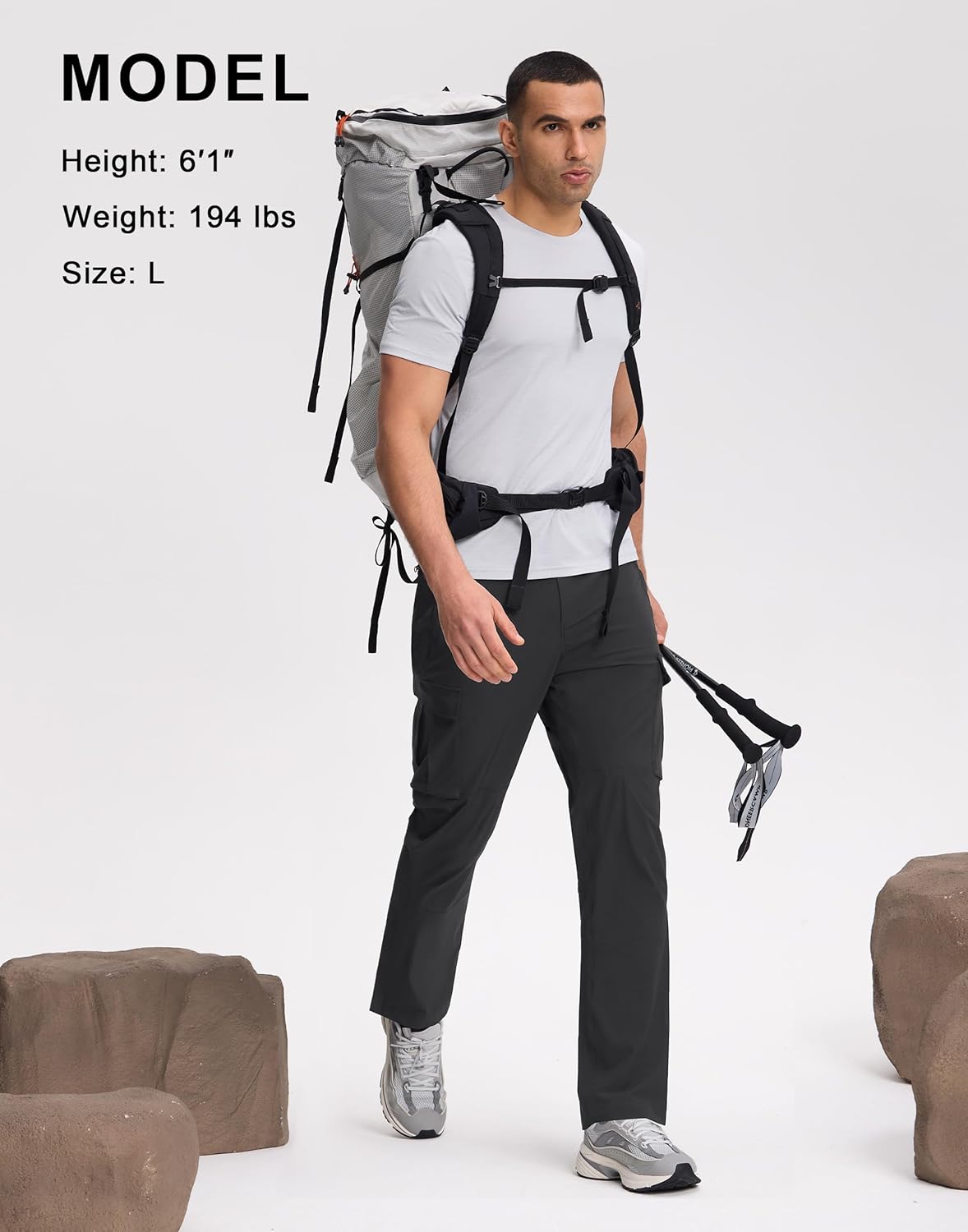 Pioneer Camp Men's Hiking Cargo Pants Quick Dry Lightweight Water Resistant Casual Outdoor Work Pant for Travel Fishing
