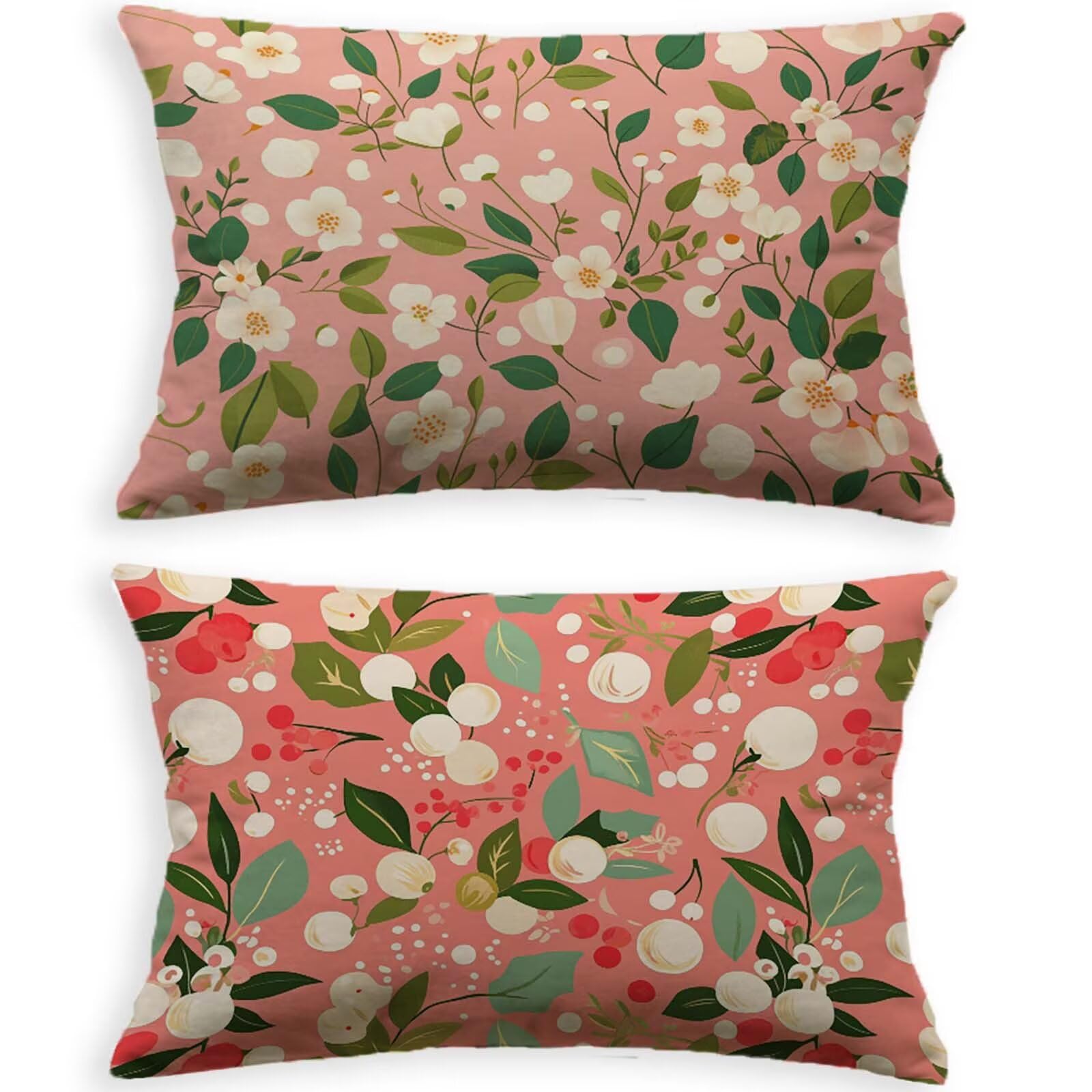 Housses de coussin en velours rose 40x80cm de qualité supérieure avec finitions invisibles