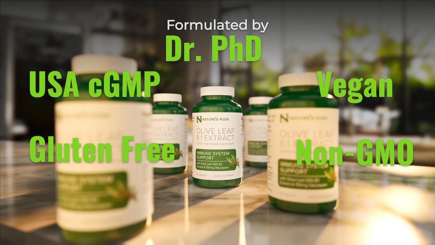 Nature's Push Super Potent Olive Leaf 8:1 Extract 20% Oleuropein 750mg Capsule Immune System, Skin, and Heart Health Support Vegan Non-GMO USA cGMP Gluten Free Antioxidants 60 Capsules 2 Month Supply - Image 9