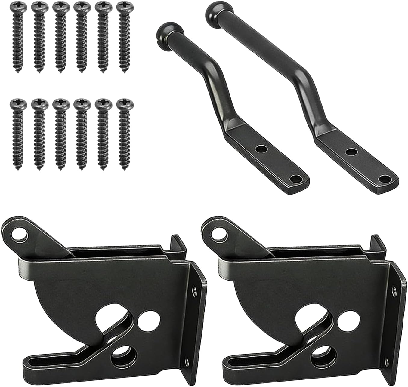 2 Sets Automatic Gravity Lever Heavy Duty Self Locking Door Locks, Cabinet Door Locks, Furniture Fixing Accessories and Security Locks