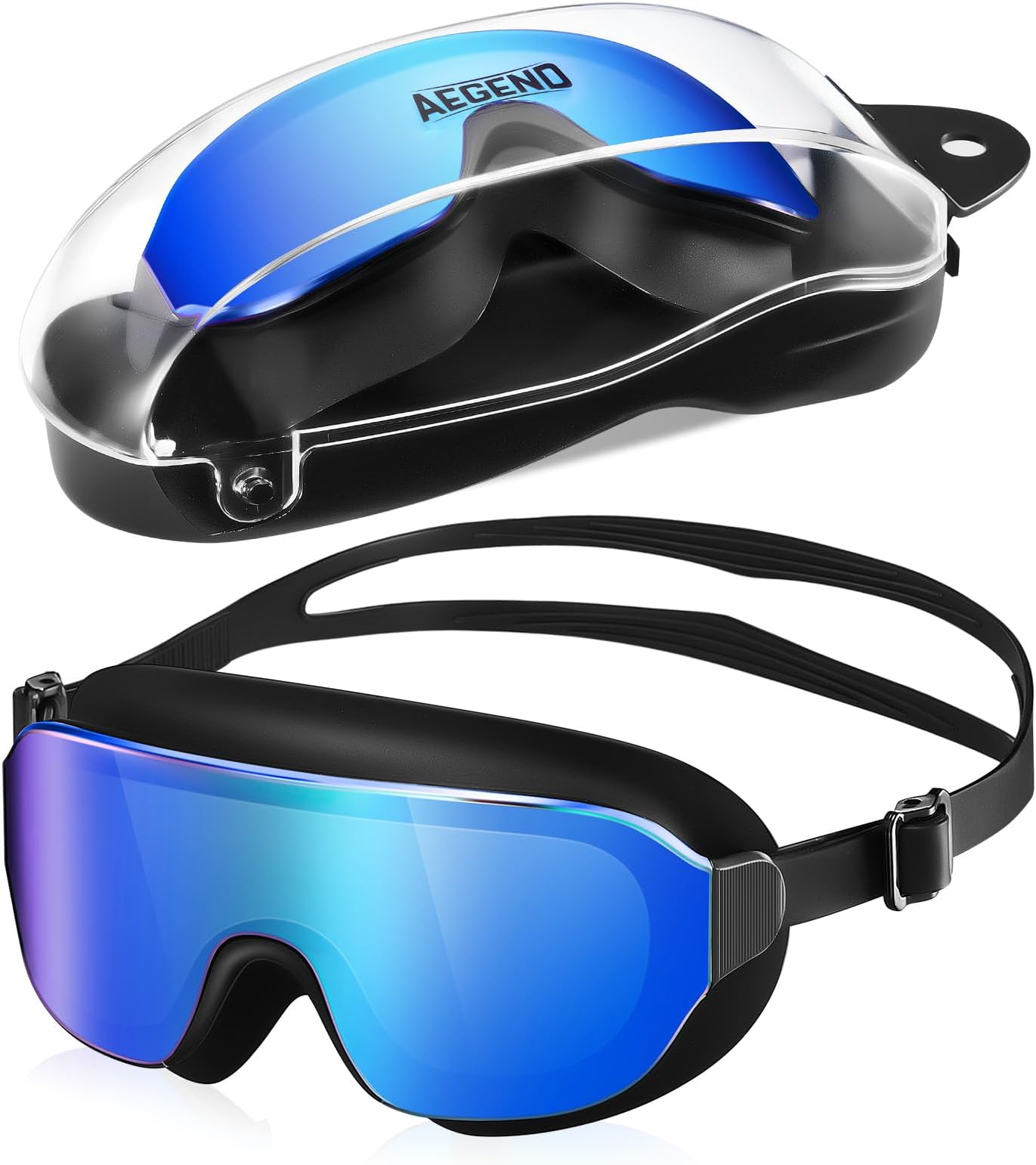 Aegend Pro Wide View Swim Goggles for Adult Youth, UV Protection No Leaking Clear Vision Goggles for Men WomenGlobal Recycled StandardGlobal Recycled StandardGlobal Recycled Standard