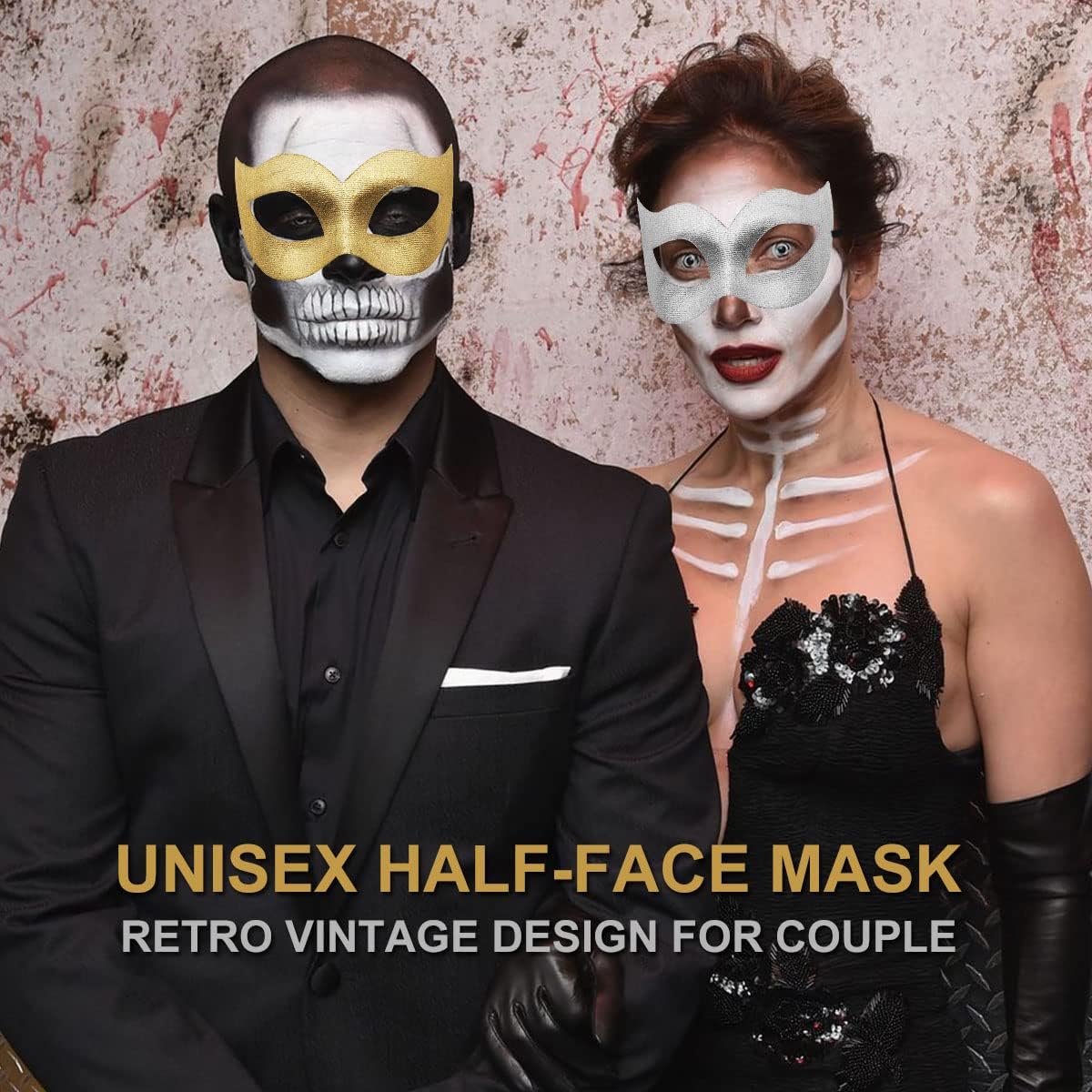 Miniatura 7 de Máscara de mascarada para hombre, veneciana, vintage, retro, para carnaval, cosplay, Mardi Gras, fiesta de máscaras, Halloween