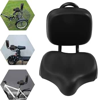 Amazon.com: Oversized Bike Seat with Backrest,Comfort Soft Bicycle
