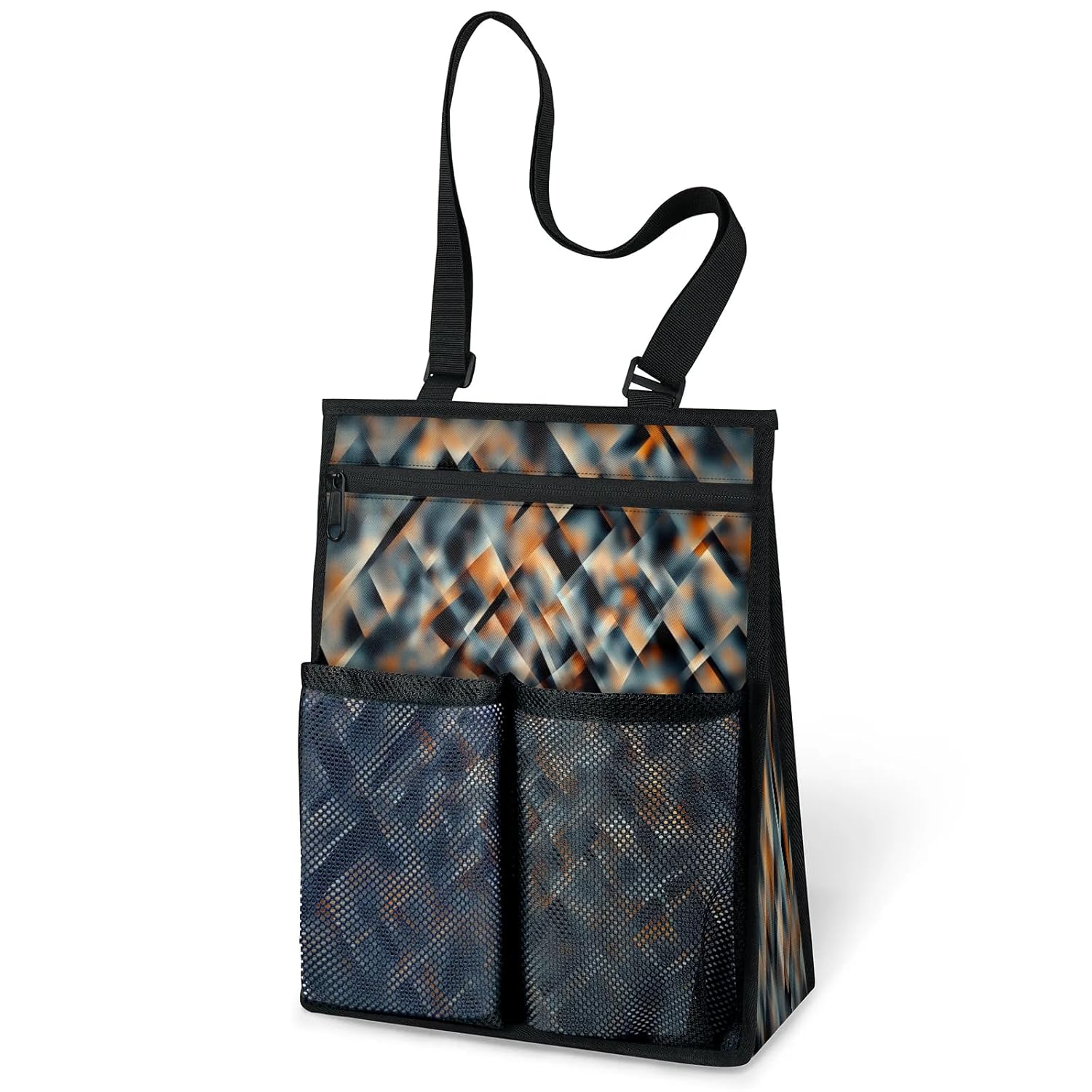 Ourtheme Abstract Art Geometric Portable Shower Bag for Travel Gym Camp Beach Tote Shower Caddy Bags Hanging Toiletry