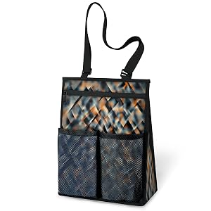 Ourtheme Abstract Art Geometric Portable Shower Bag for Travel Gym Camp Beach Tote Shower Caddy Bags Hanging Toiletry