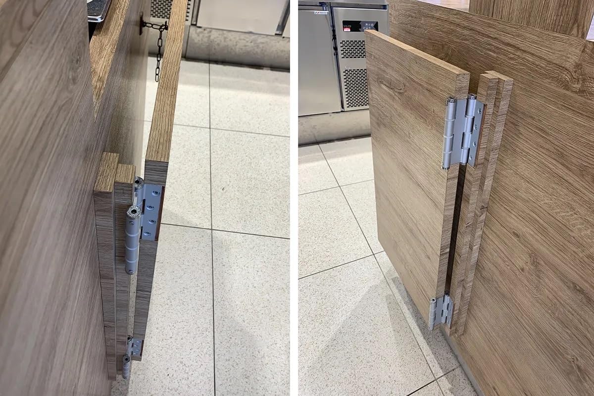 Coppia Di Cerniere a Molla Doppia Azione | Alluminio Verniciato Nero | Chiusura Automatica Per Porte A Saloon o Battenti