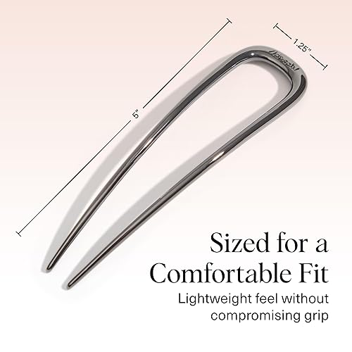 Miniatura 5 de Kitsch - Horquilla francesa de metal para mujer, accesorios elegantes para el cabello, para moños y giros franceses, diseñado para un ajuste seguro