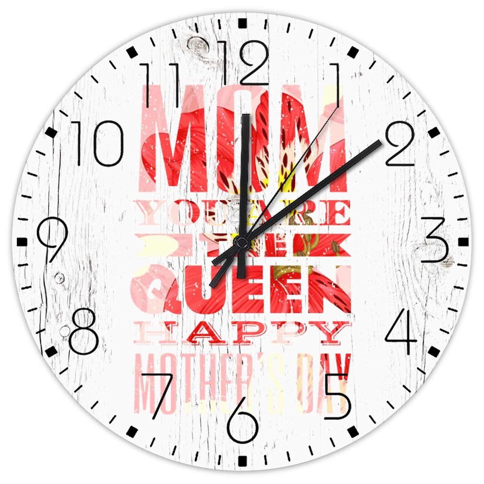 Horloge minimaliste en bois haut de gamme de 38 cm pour salle de conférence moderne