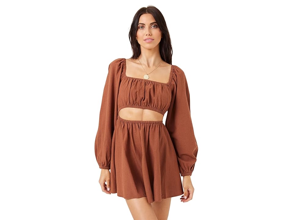 L*Space Rosita Dress (Coffee) Women's Clothing INTERNATIONAL SHIPPING