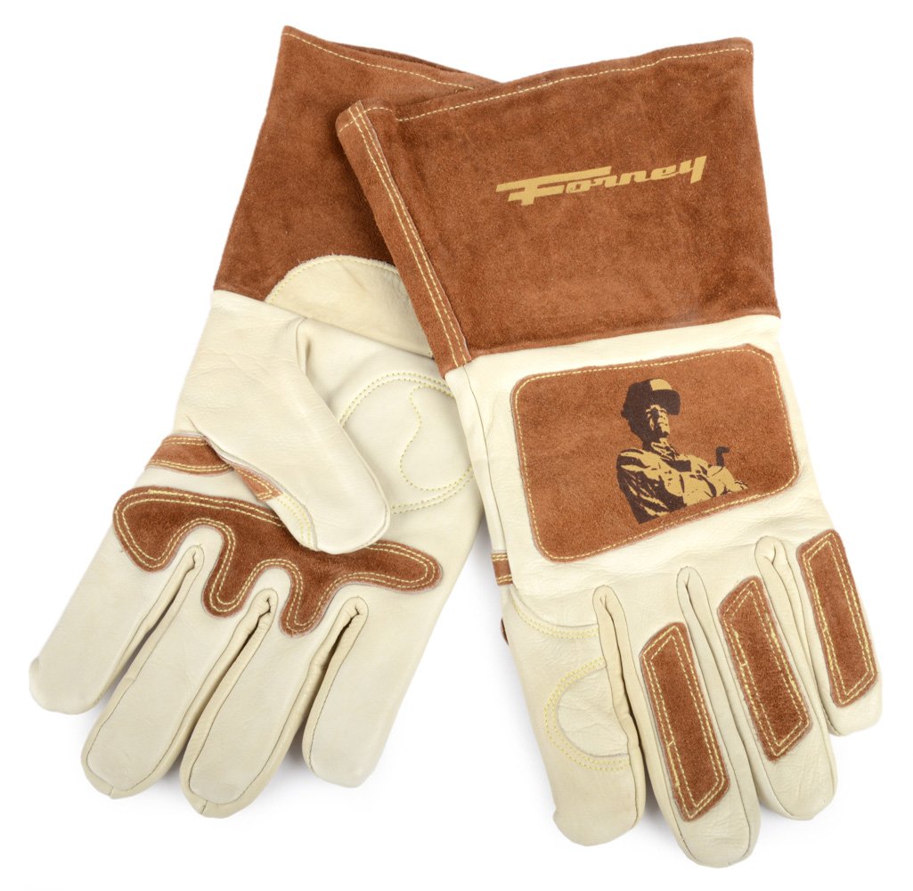 Forney 53411 Signature Men's Welding Gloves, X-Large, White/Brown