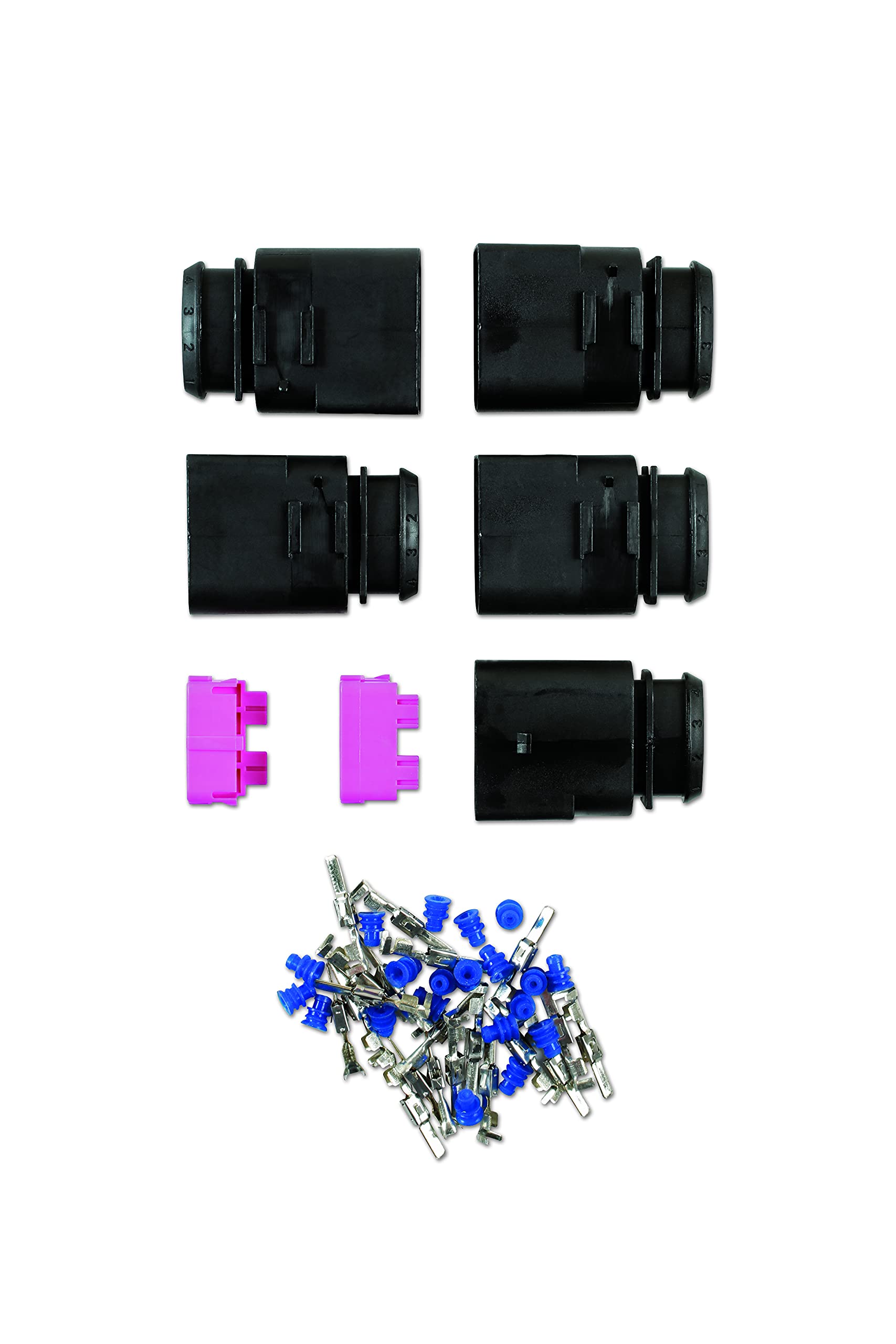 CONNECT 37382 Electrical Male Connector 2.8mm 4 Pin Kit 45pc For VW Vehicles