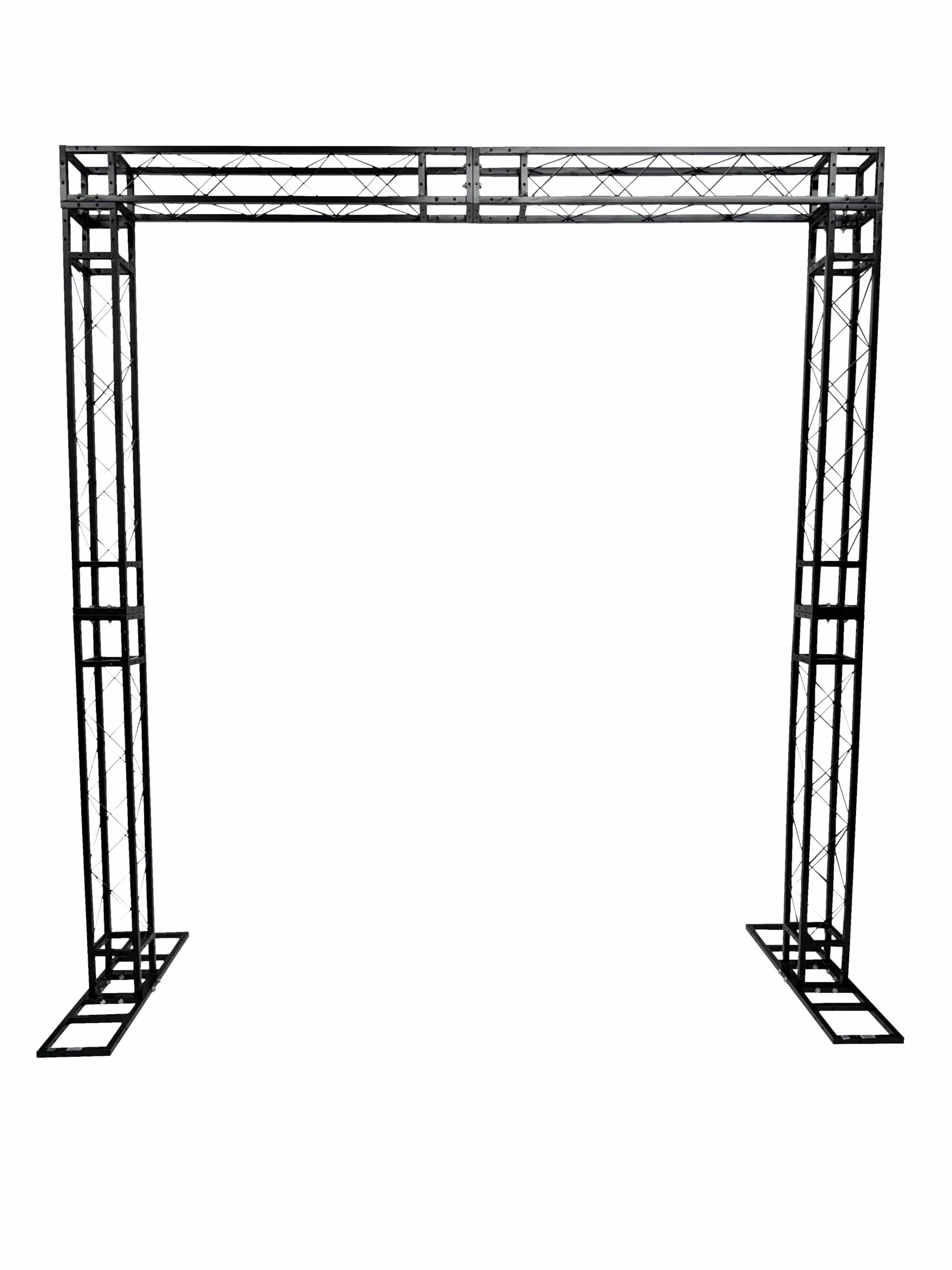 Black Square Arch Truss Kit 10.5 ft. total height 10 ft. Total Width Ultra Lightweight Sturdy Baseplates