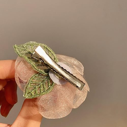 Miniatura 2 de Diadema con clip lateral para la cabeza de hada, accesorios para el cabello para mujeres y niñas, elegante clip para el pelo rosa, diadema floral