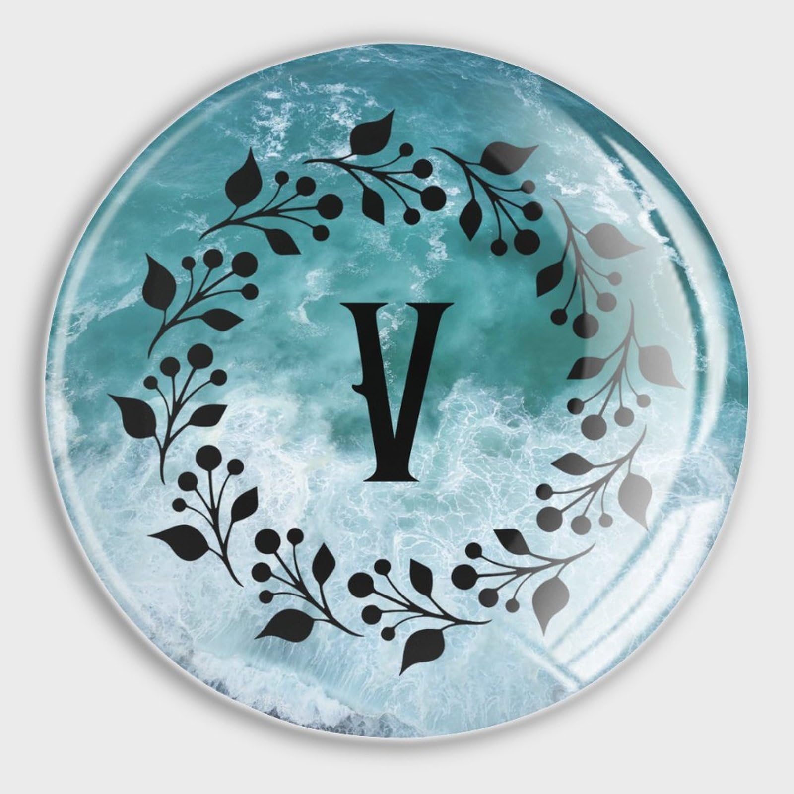 Aimants en verre initiale V lot de 4 pièces magnétiques pour tableau blanc de bureau
