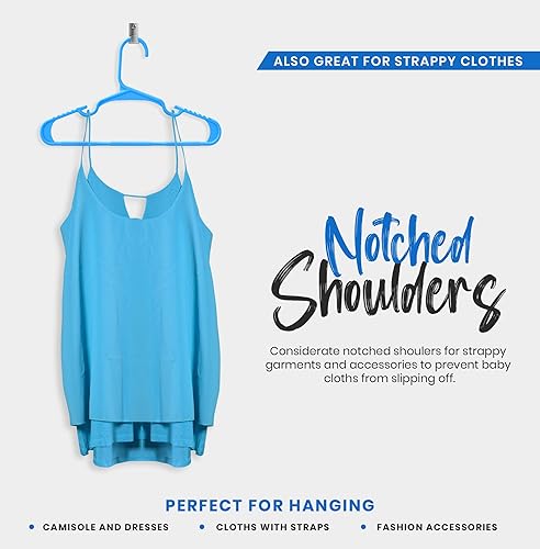 Vista 108 de Utopia Home Paquete de 40 perchas para niños, perchas de plástico de 11.5 pulgadas para armario, perchas para ropa y colgador infantil para armario