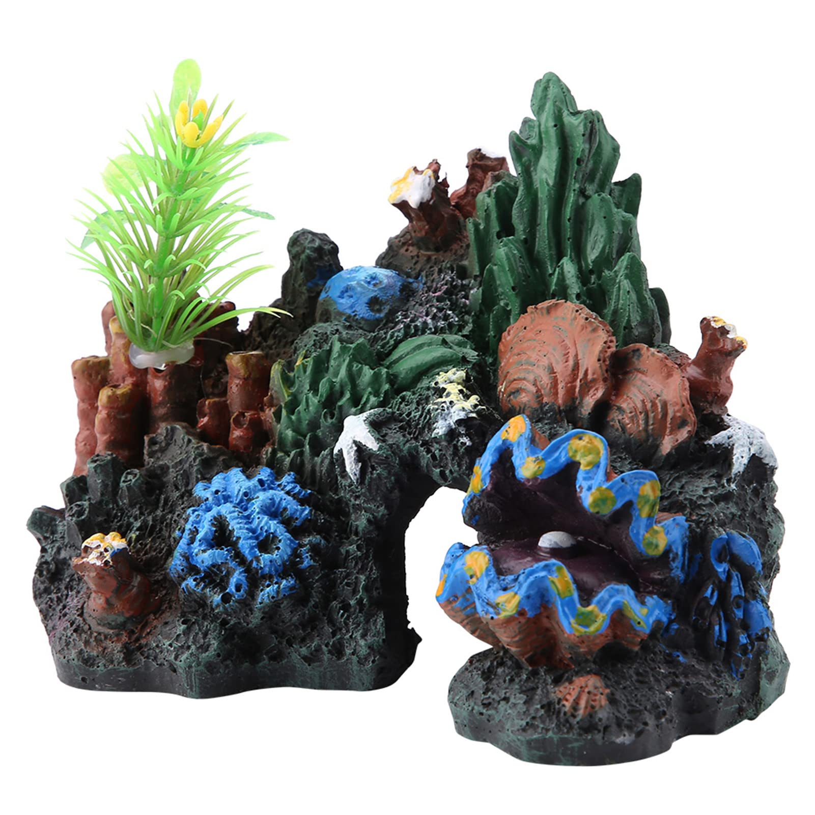 Grotte de corail pour aquarium décoratif en résine colorée