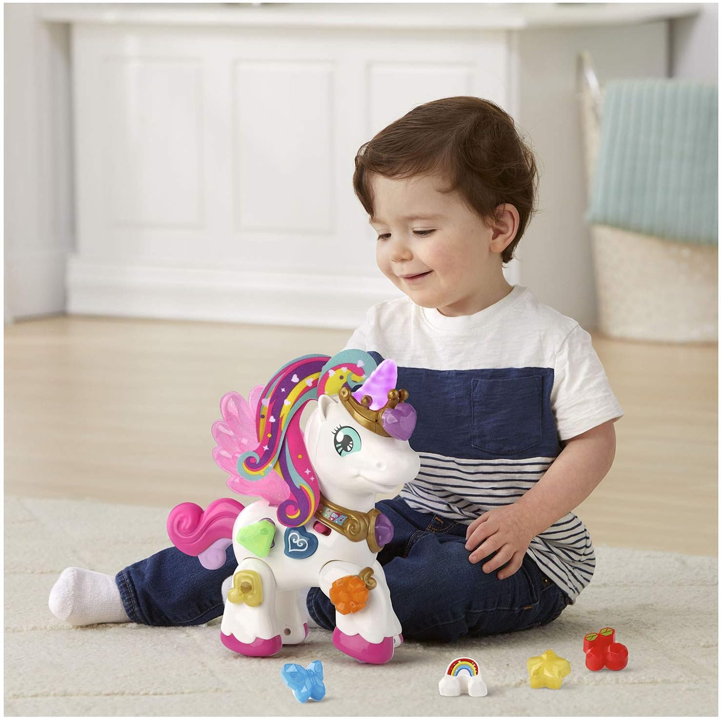 VTech Starshine the Bright Lights Unicorn , Blue : Toys & Games